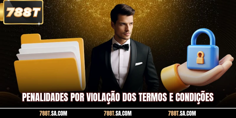Penalidades por violação dos termos e condições