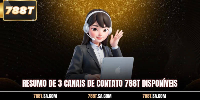 Resumo de 3 canais de contato 788T disponíveis